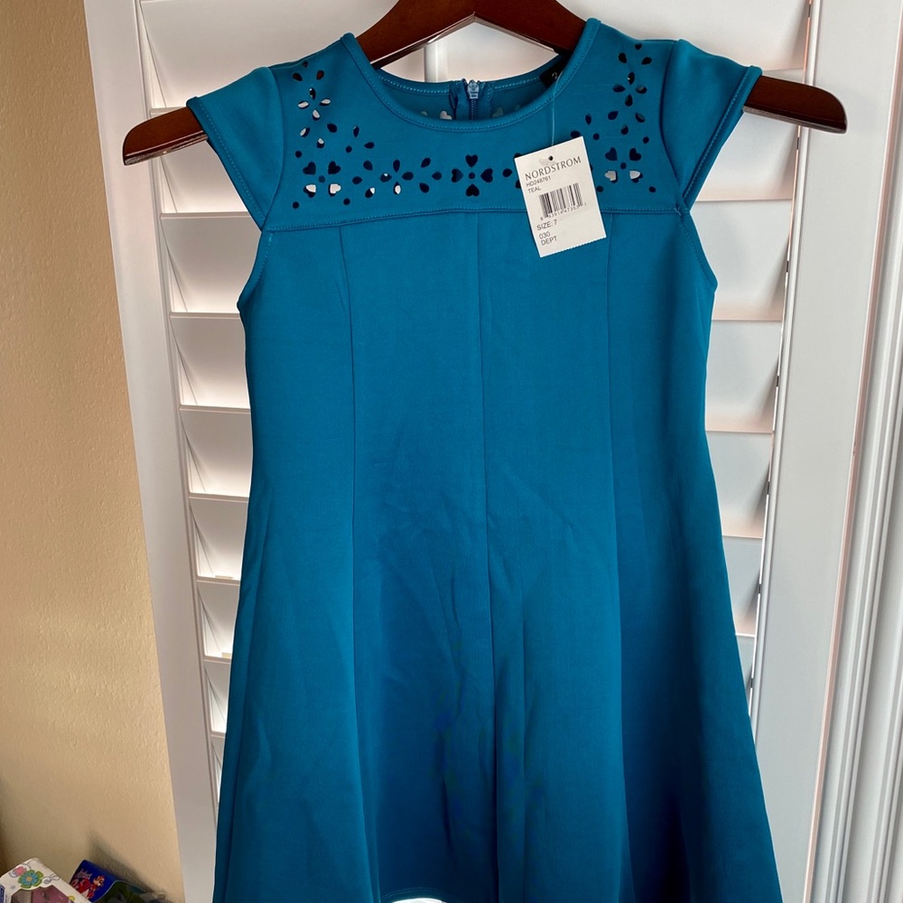 NWT Zunie Girls Dress Size 7 in Turquoise